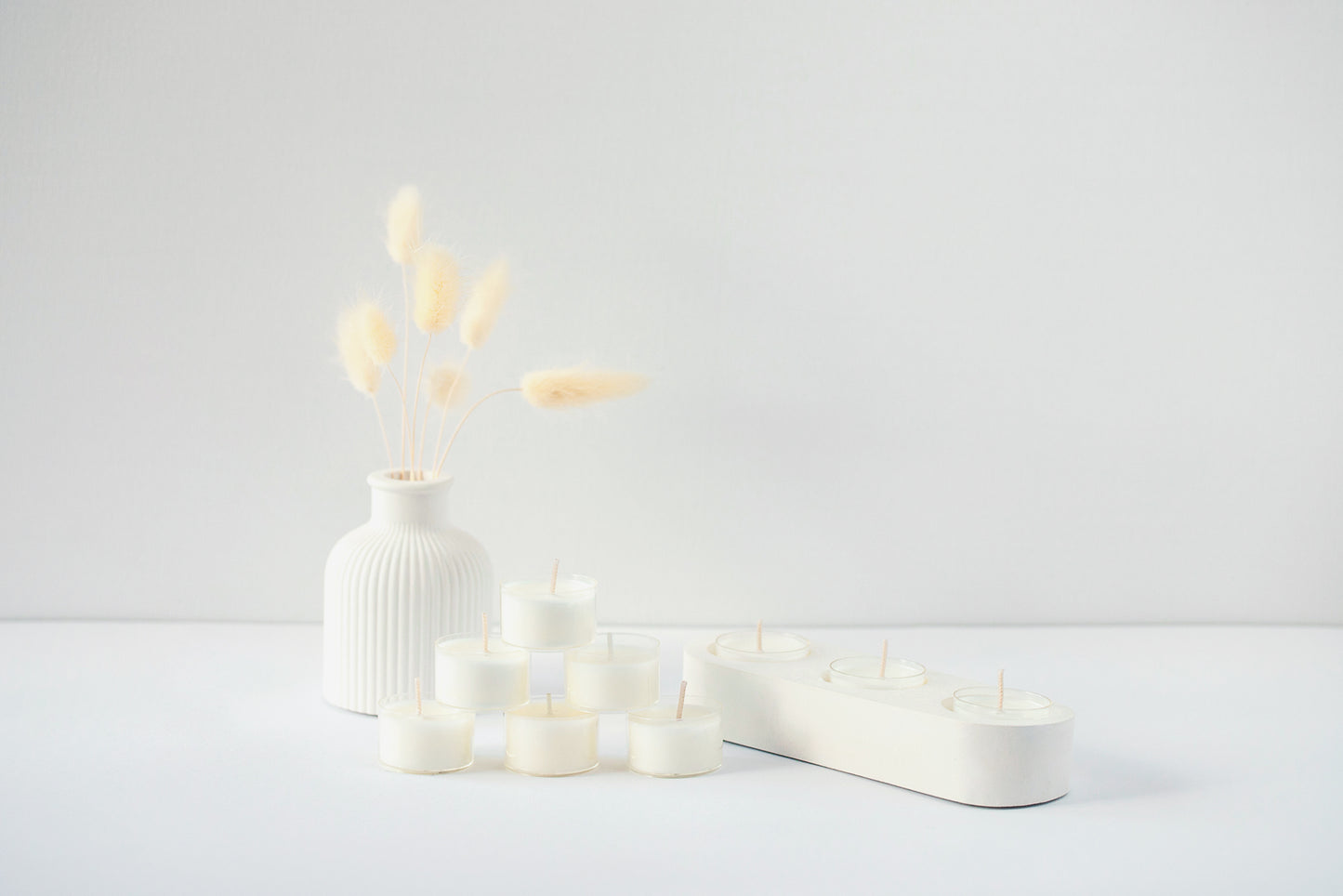 Žvakių kvapų bandomasis rinkinys - Kvepiančios arbatinės žvakutės (8vnt)- kokoso vaškas