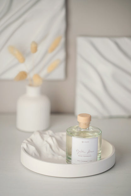 Elegantiškas namų kvapas stikliniame butelyje su pagaliukais