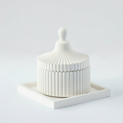 Square Gypsum Tray - Minimalist Elegance for Candles and Home Decor