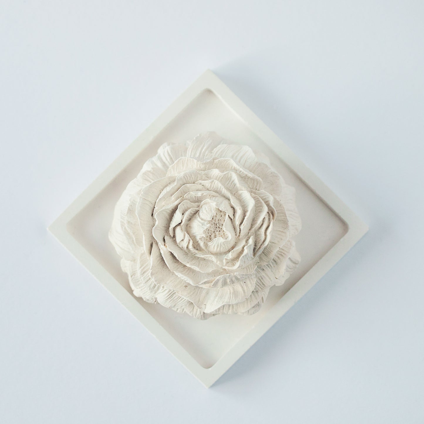 Square Gypsum Tray - Minimalist Elegance for Candles and Home Decor