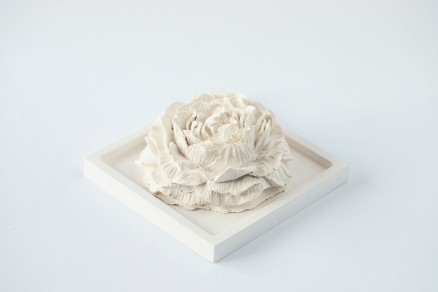 Square Gypsum Tray - Minimalist Elegance for Candles and Home Decor