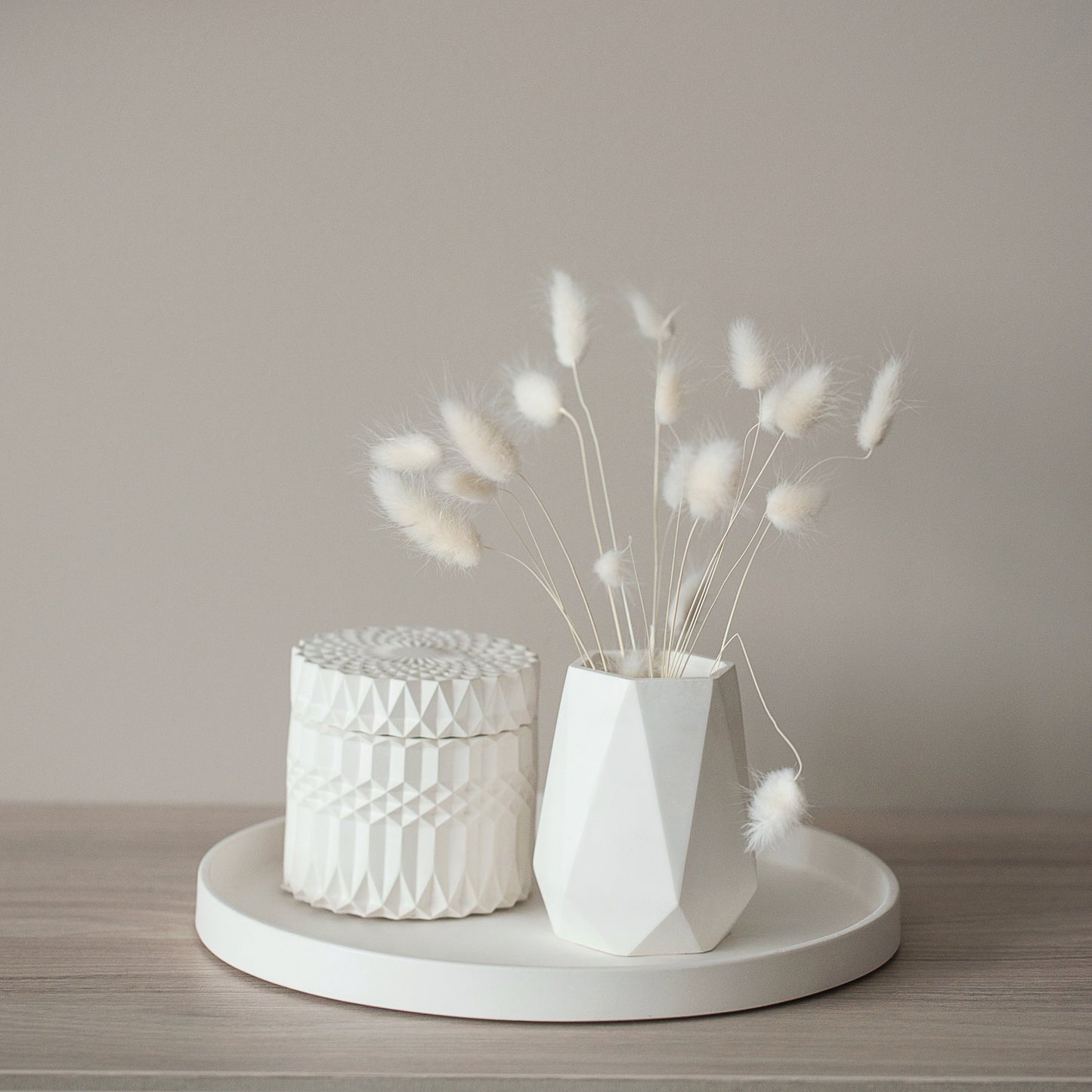 Diamond Shape Vase for Dry Flowers - Flower Pot Home Decor, Housewarming Gift