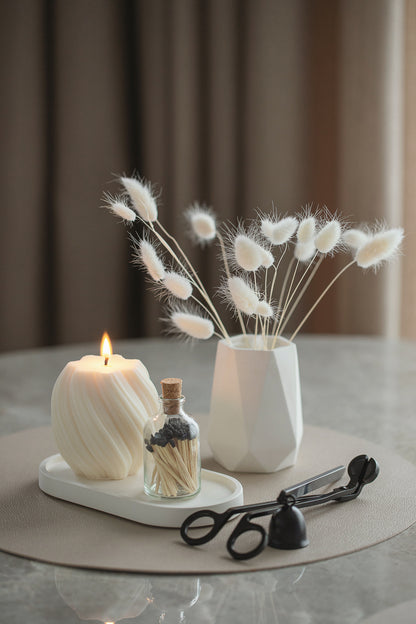 Žvakių dagties žirklės – juodos nerūdijančio plieno žirklės žvakėms prižiūrėti