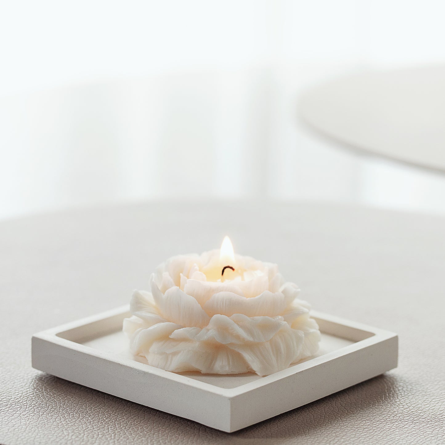 Square Gypsum Tray - Minimalist Elegance for Candles and Home Decor