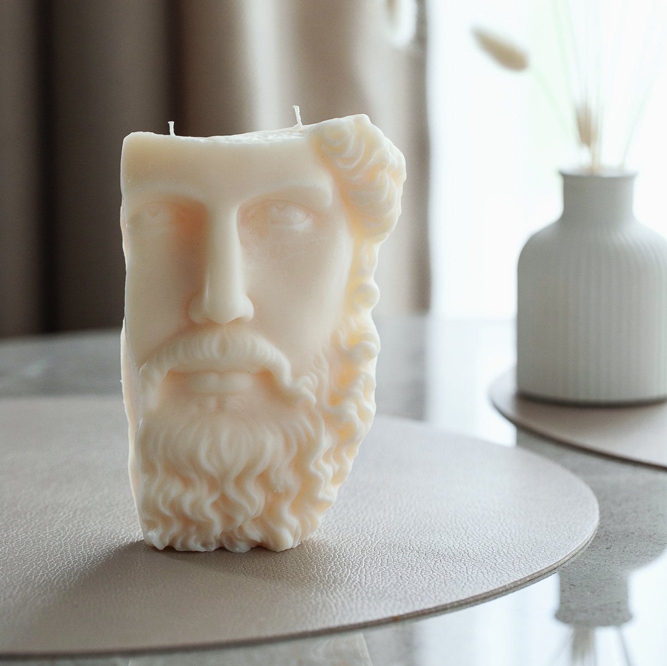 Decorative Candle Zeus - Pillar Candle for Home Decor, Housewarming Gift Idea