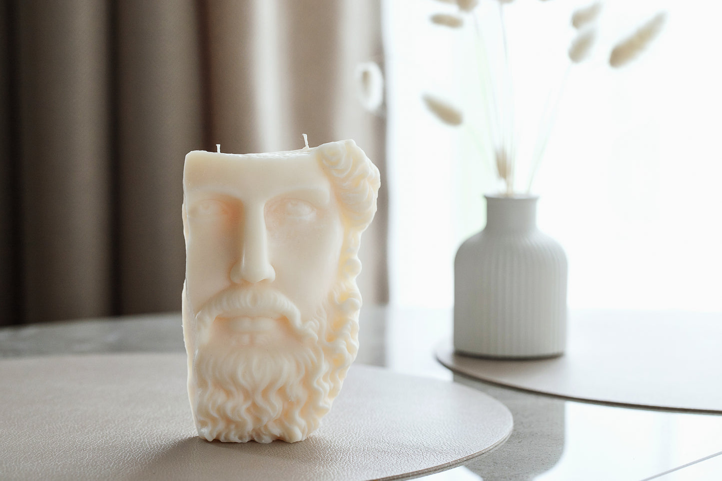 Decorative Candle Zeus - Pillar Candle for Home Decor, Housewarming Gift Idea