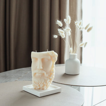 Decorative Candle Zeus - Pillar Candle for Home Decor, Housewarming Gift Idea