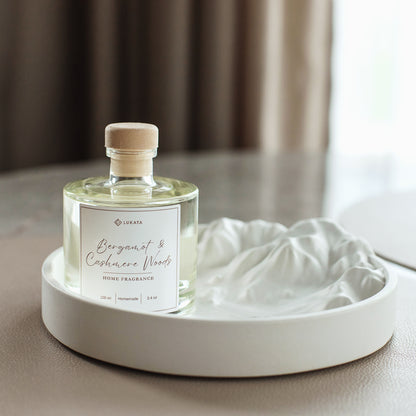 Namų kvapas stikliniame indelyje su pagaliukais - elegantiškas dizainas ir Ilgai išliekantis kvapas