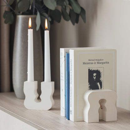 Minimal Design Candle Stick Holder – Elegant Candle Chandelier & Book Holder, Modern Tabletop Decor Accent