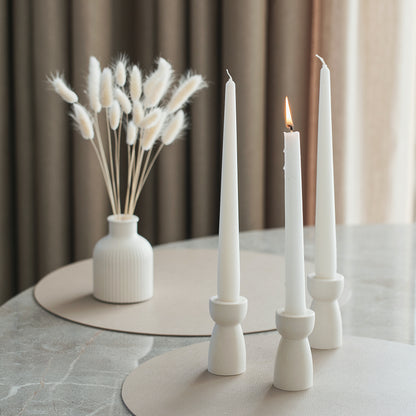 Elegant Candle Stick Holder Set of Three Candles – Minimalist Design for Modern Tabletop Decor