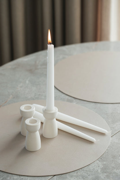 Elegant Candle Stick Holder Set of Three Candles – Minimalist Design for Modern Tabletop Decor