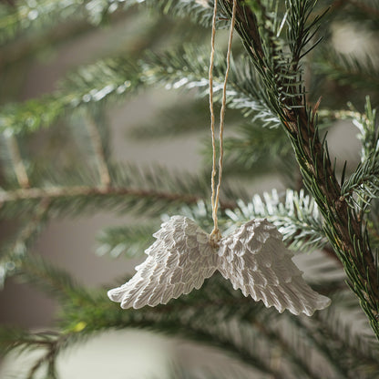 Angel Wings Ornament Set of 8 – Elegant Christmas Tree Decoration & Thoughtful Gift Idea