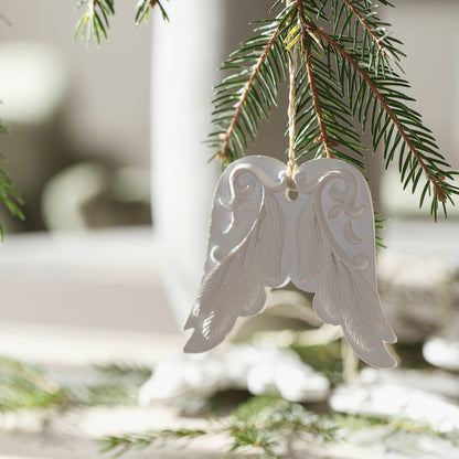 Unique Christmas Tree Decoration - Angel Wings Ornament & Housewarming Gift Idea (6 pieces)