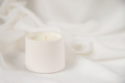 Cone Scented Candle in Handmade Gypsum Jar, Soy Wax Candle with Cotton Wick