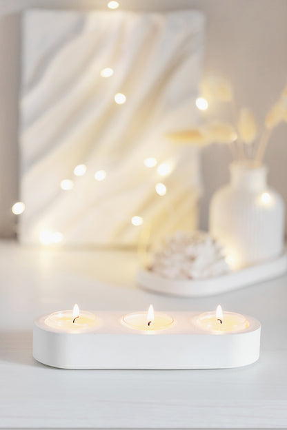 Arbatinių žvakių žvakidė, namų dekoro detalė