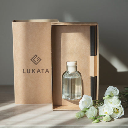 Namų kvapas su lazdelėmis 100 ml – kompaktiškas ir stilingas dizainas elegantiška dovana